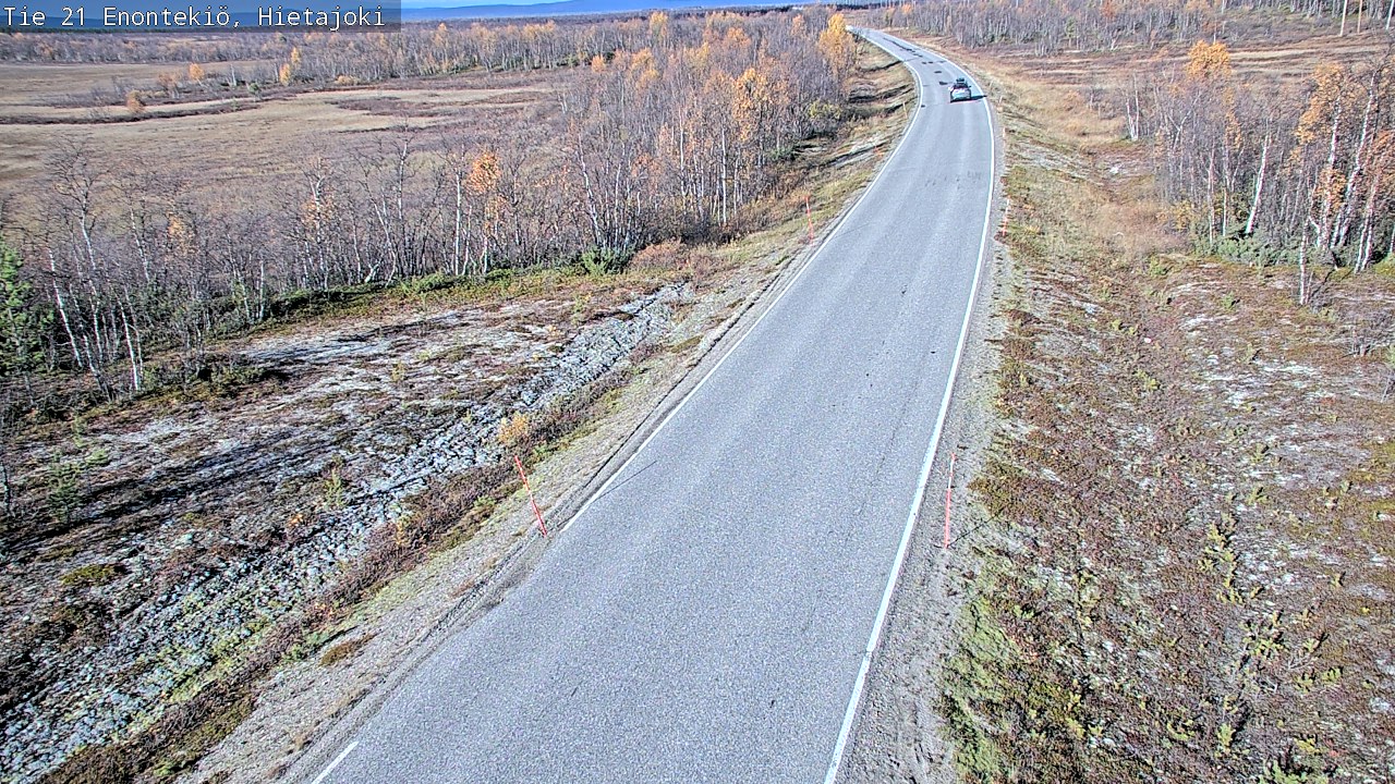 Weather Camera Image Road 21 Enontekiö, Hietajoki, Enontekiö, Lappi