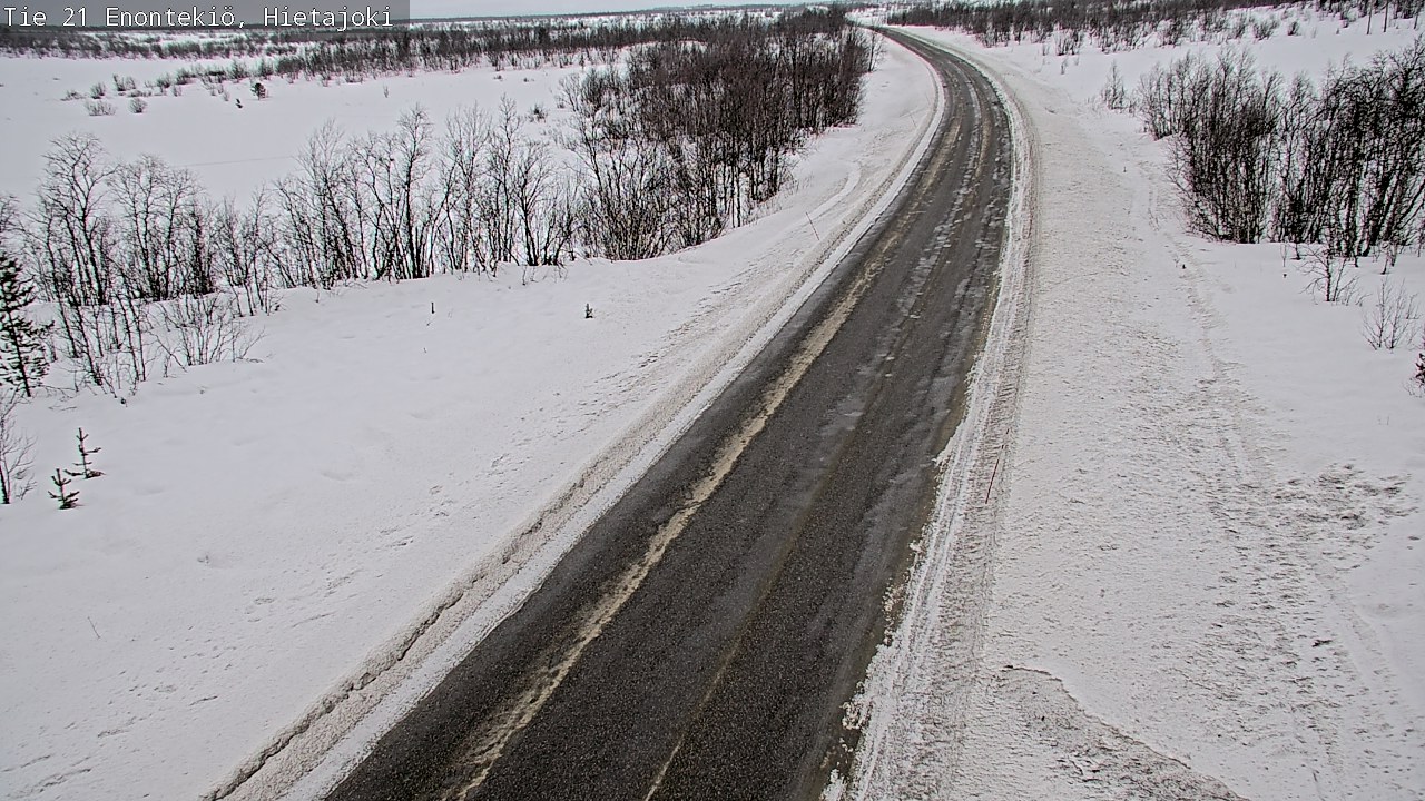 Weather Camera Image Road 21 Enontekiö, Hietajoki, Enontekiö, Lappi