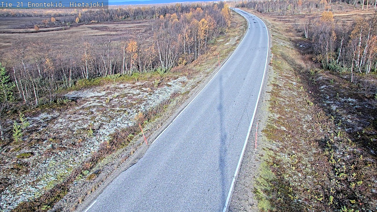 Weather Camera Image Road 21 Enontekiö, Hietajoki, Enontekiö, Lappi
