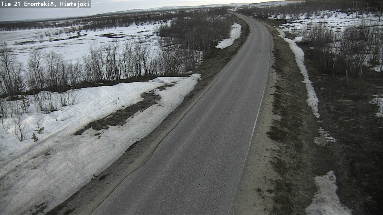 Weather Camera Image Road 21 Enontekiö, Hietajoki, Enontekiö, Lappi
