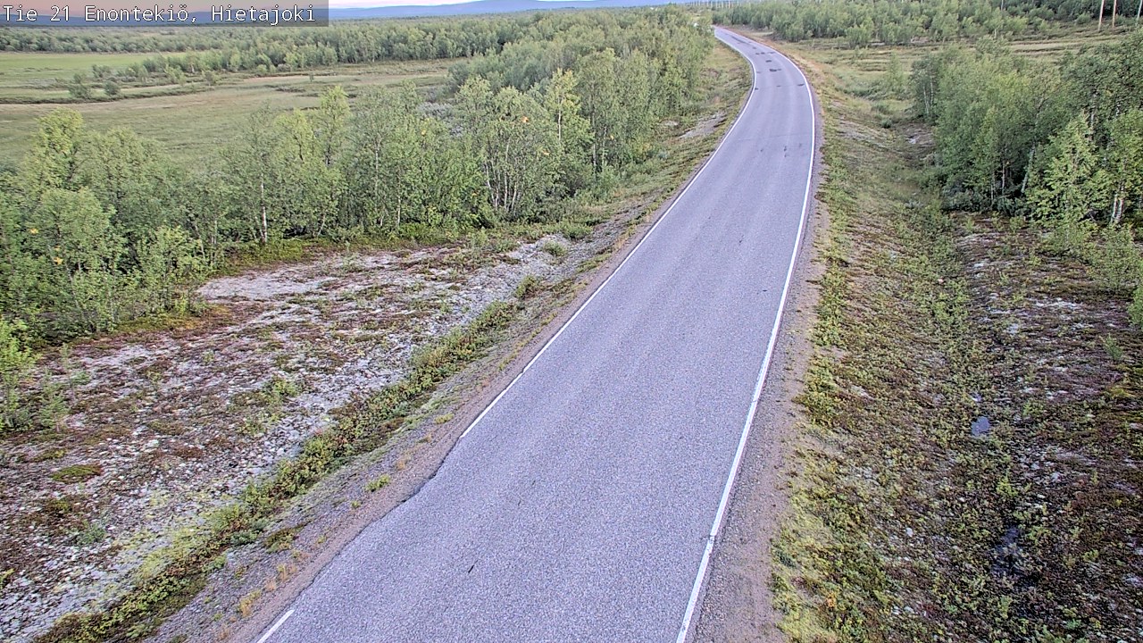 Weather Camera Image Road 21 Enontekiö, Hietajoki, Enontekiö, Lappi