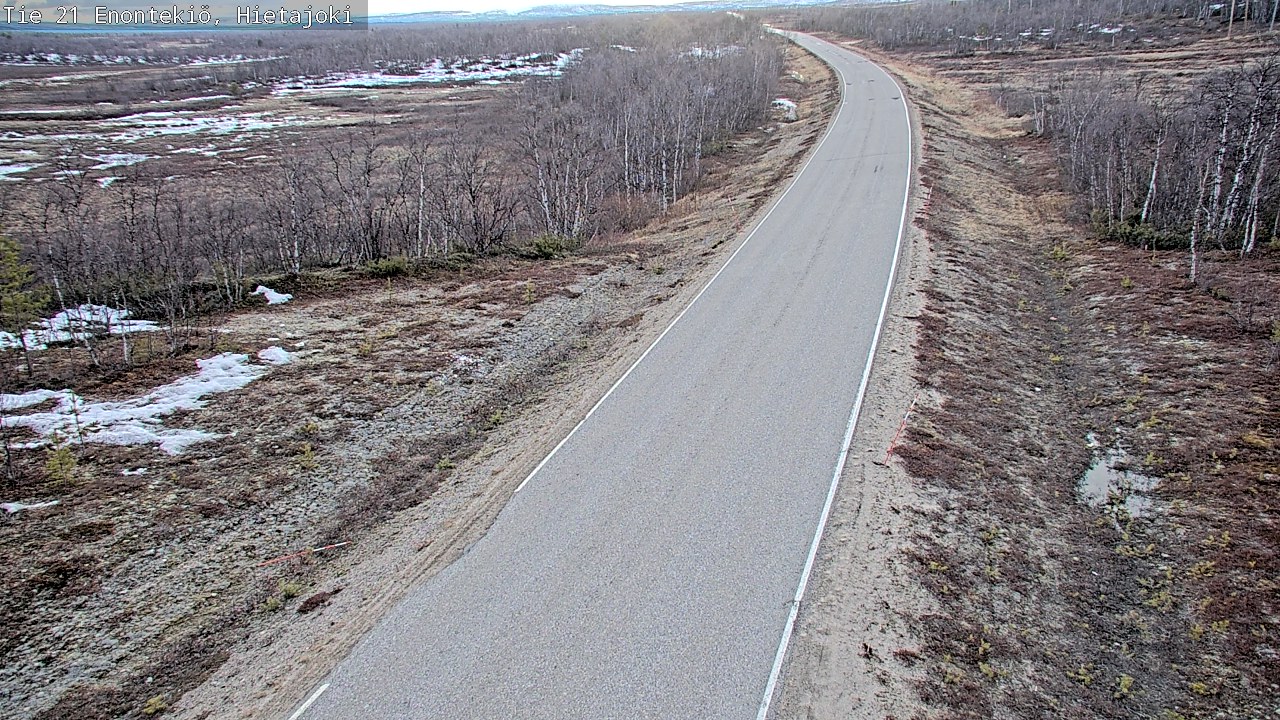 Weather Camera Image Road 21 Enontekiö, Hietajoki, Enontekiö, Lappi