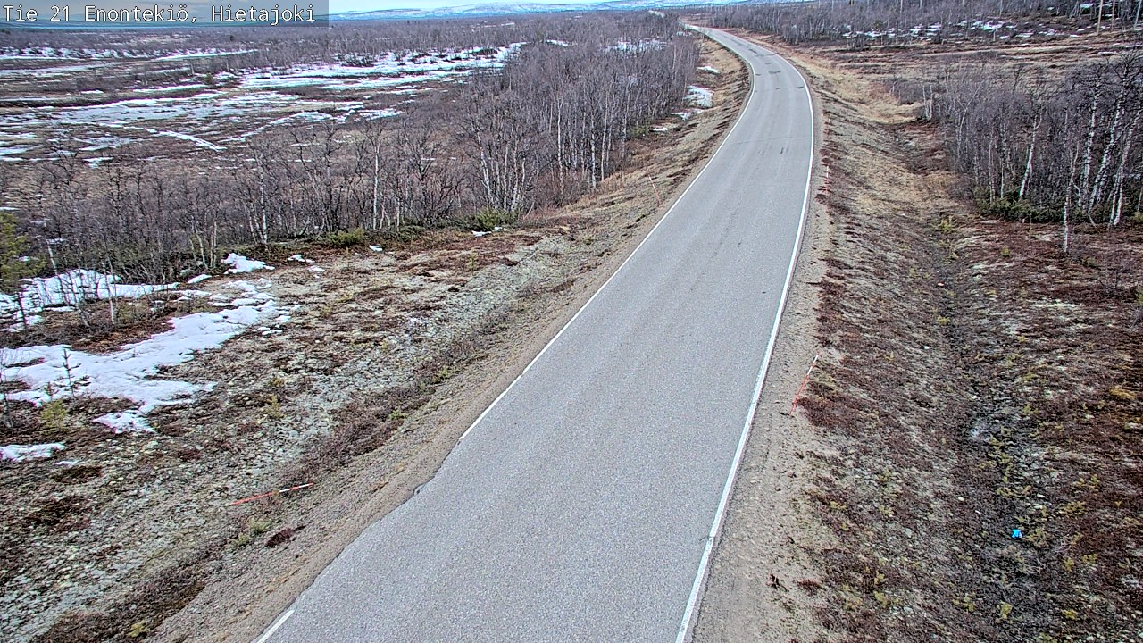 Weather Camera Image Road 21 Enontekiö, Hietajoki, Enontekiö, Lappi