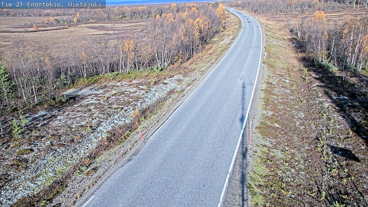 Weather Camera Image Road 21 Enontekiö, Hietajoki, Enontekiö, Lappi