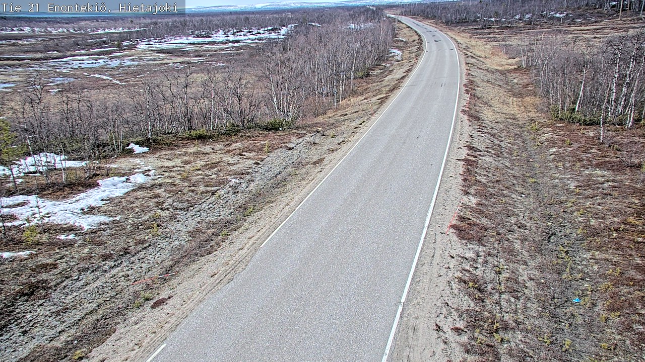 Weather Camera Image Road 21 Enontekiö, Hietajoki, Enontekiö, Lappi