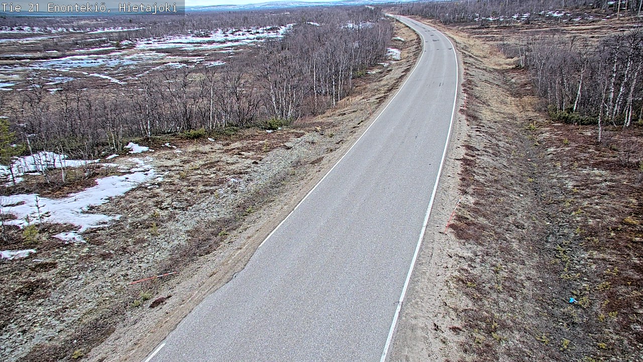 Weather Camera Image Road 21 Enontekiö, Hietajoki, Enontekiö, Lappi