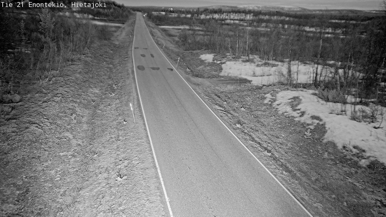 Weather Camera Image Road 21 Enontekiö, Hietajoki, Enontekiö, Lappi