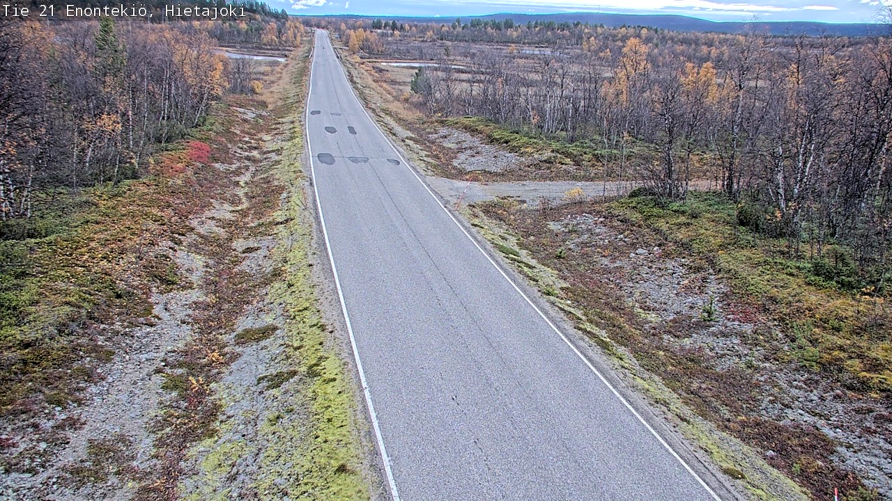 Weather Camera Image Väg 21 Enontekis, Hietajoki, Enontekiö, Lappi