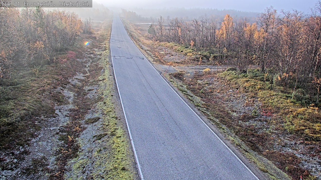 Weather Camera Image Road 21 Enontekiö, Hietajoki, Enontekiö, Lappi