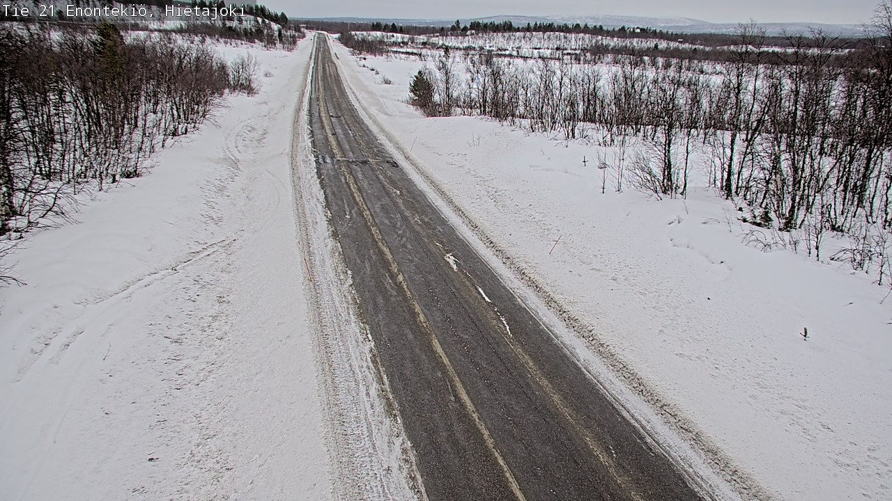 Weather Camera Image Road 21 Enontekiö, Hietajoki, Enontekiö, Lappi