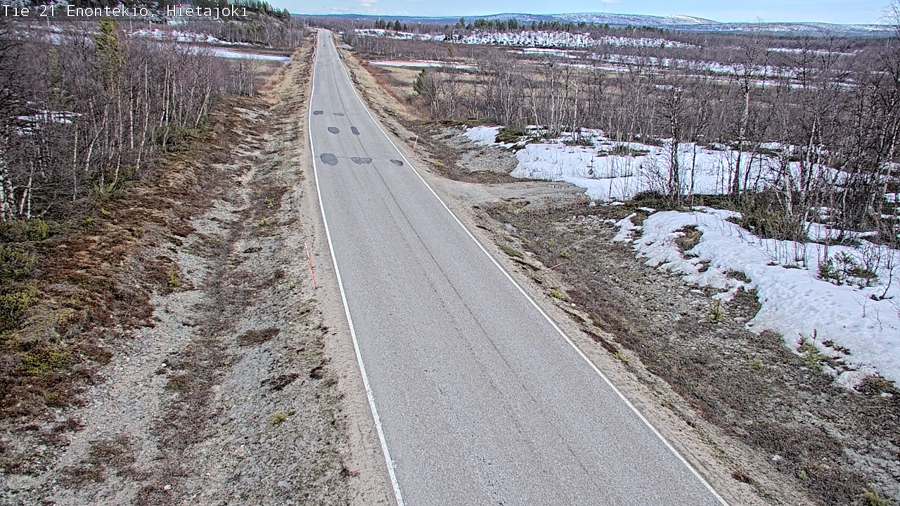 Weather Camera Image Väg 21 Enontekis, Hietajoki, Enontekiö, Lappi