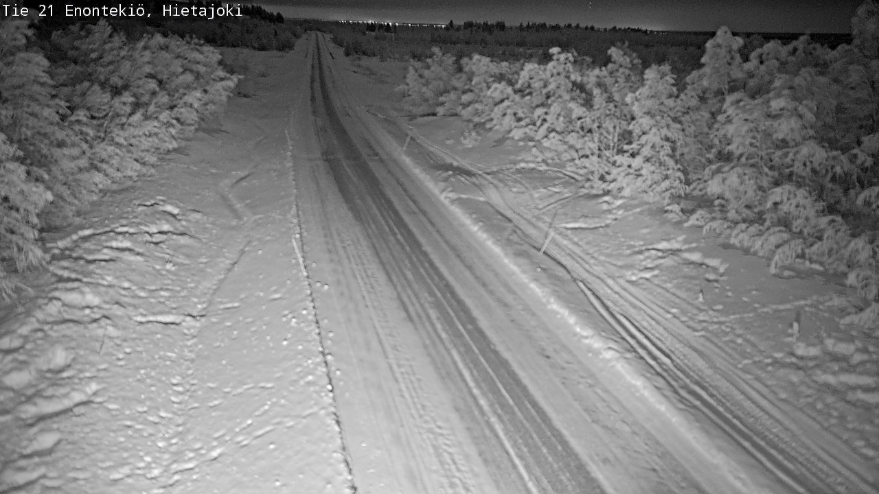 Weather Camera Image Road 21 Enontekiö, Hietajoki, Enontekiö, Lappi
