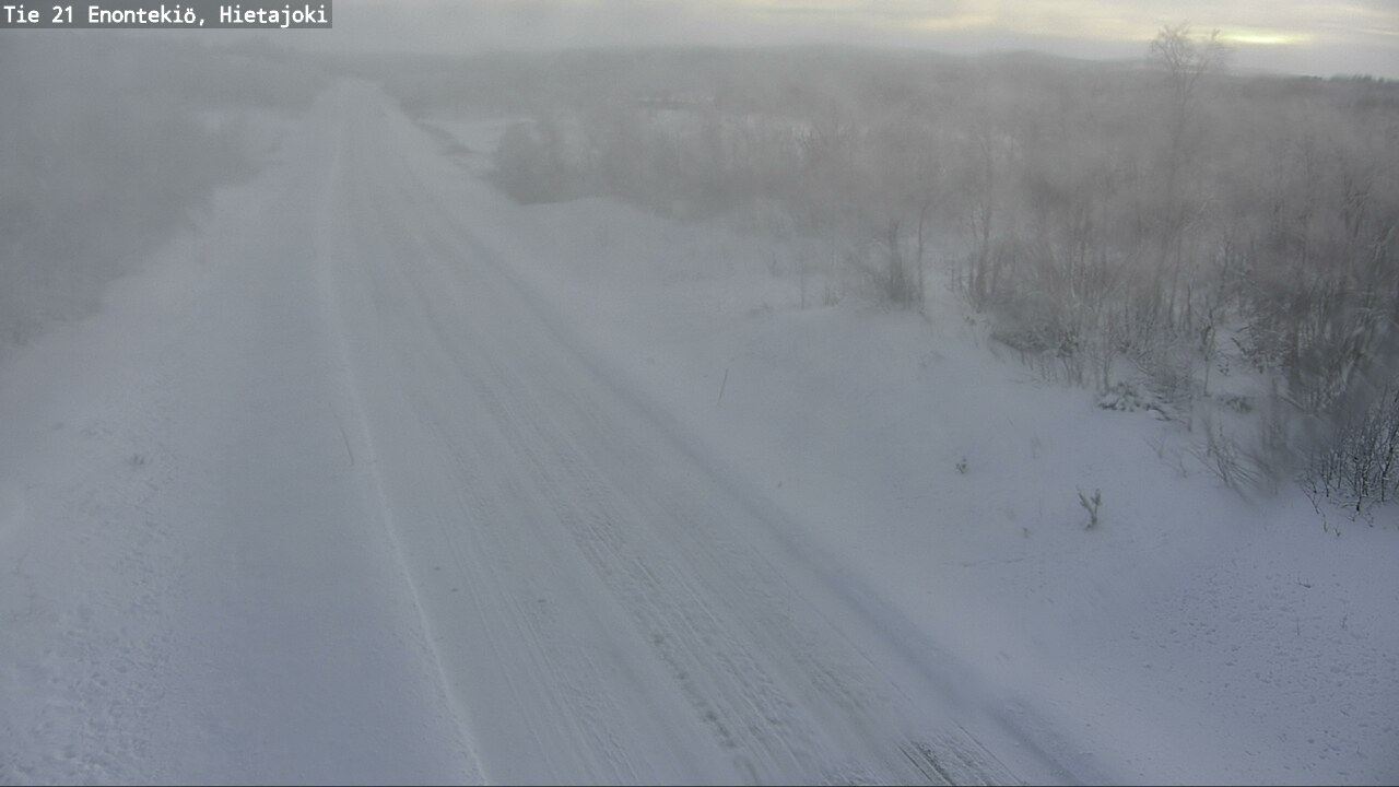 Weather Camera Image Road 21 Enontekiö, Hietajoki, Enontekiö, Lappi