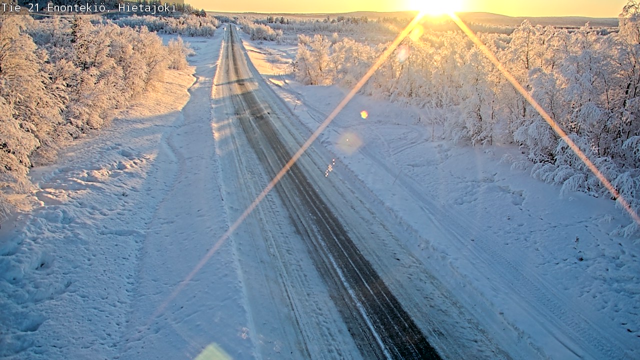 Weather Camera Image Väg 21 Enontekis, Hietajoki, Enontekiö, Lappi