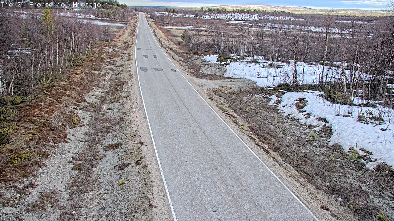 Weather Camera Image Väg 21 Enontekis, Hietajoki, Enontekiö, Lappi