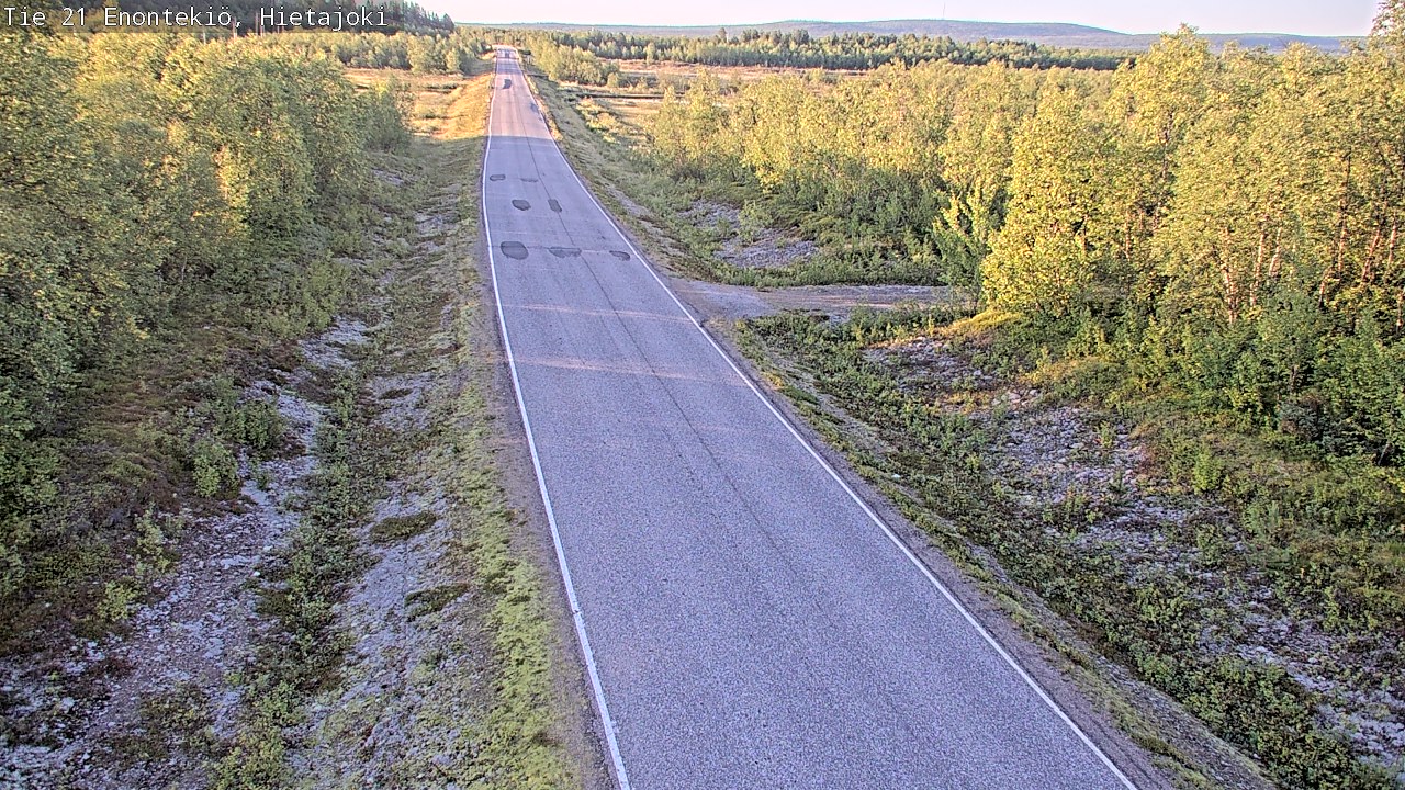 Weather Camera Image Väg 21 Enontekis, Hietajoki, Enontekiö, Lappi