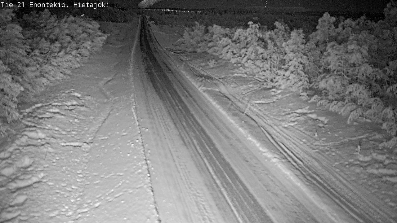 Weather Camera Image Road 21 Enontekiö, Hietajoki, Enontekiö, Lappi
