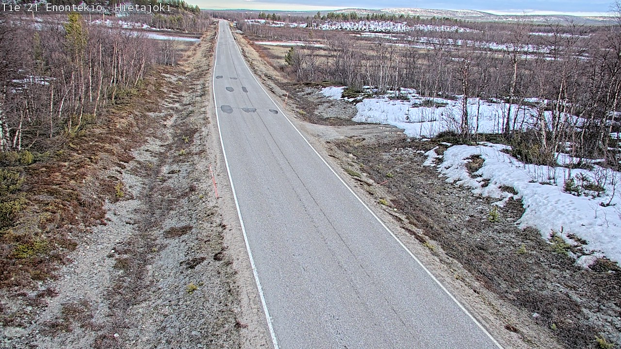 Weather Camera Image Väg 21 Enontekis, Hietajoki, Enontekiö, Lappi