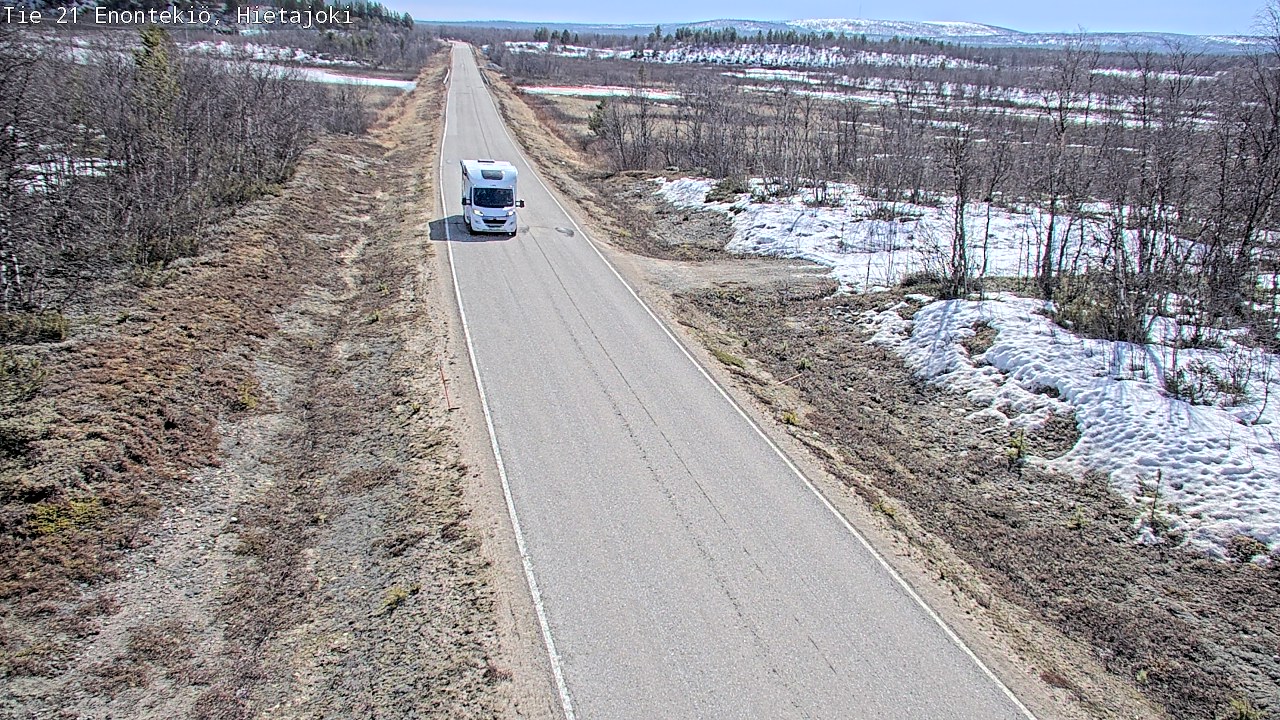 Weather Camera Image Väg 21 Enontekis, Hietajoki, Enontekiö, Lappi