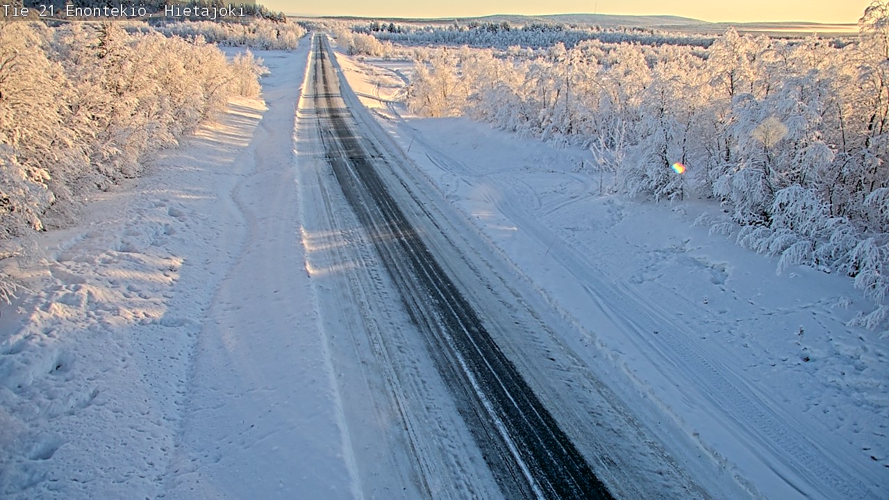 Weather Camera Image Road 21 Enontekiö, Hietajoki, Enontekiö, Lappi