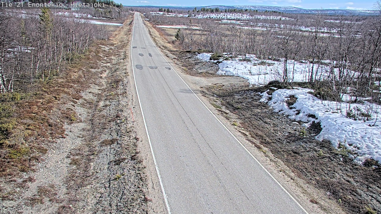 Weather Camera Image Väg 21 Enontekis, Hietajoki, Enontekiö, Lappi