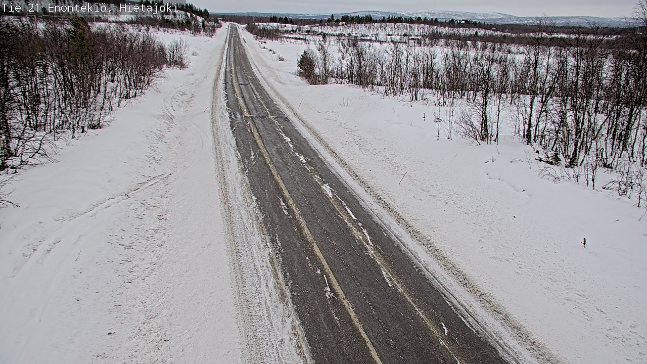Weather Camera Image Road 21 Enontekiö, Hietajoki, Enontekiö, Lappi