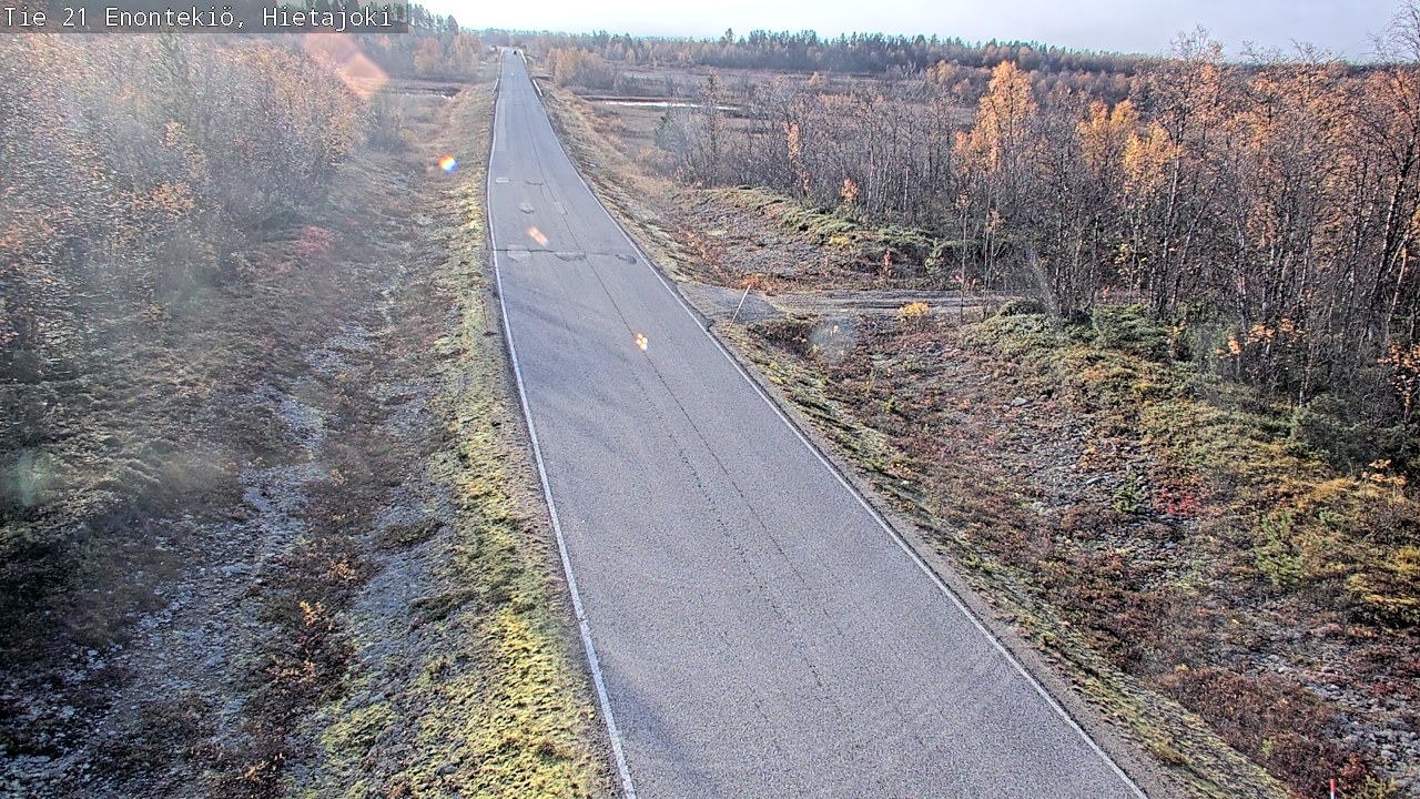 Weather Camera Image Road 21 Enontekiö, Hietajoki, Enontekiö, Lappi