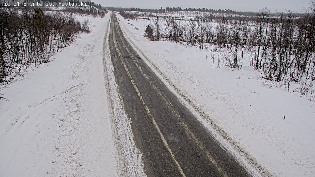 Weather Camera Image Road 21 Enontekiö, Hietajoki, Enontekiö, Lappi