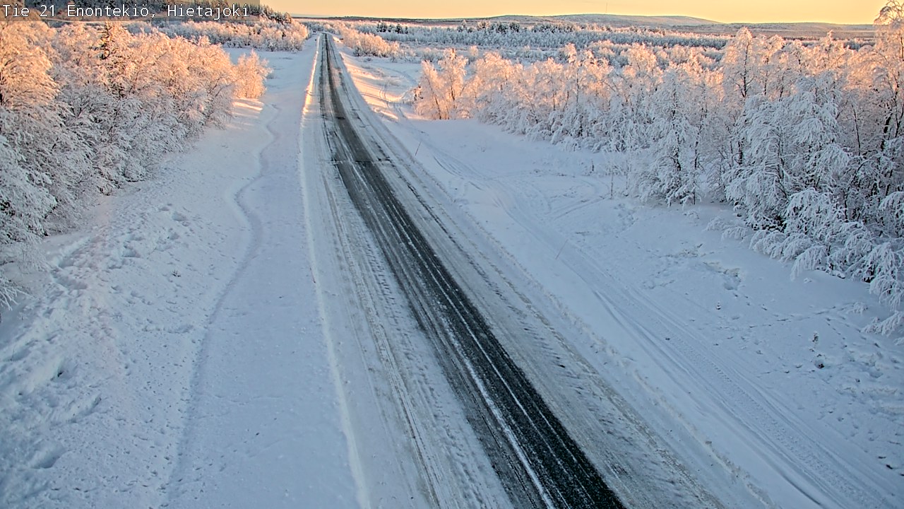 Weather Camera Image Road 21 Enontekiö, Hietajoki, Enontekiö, Lappi