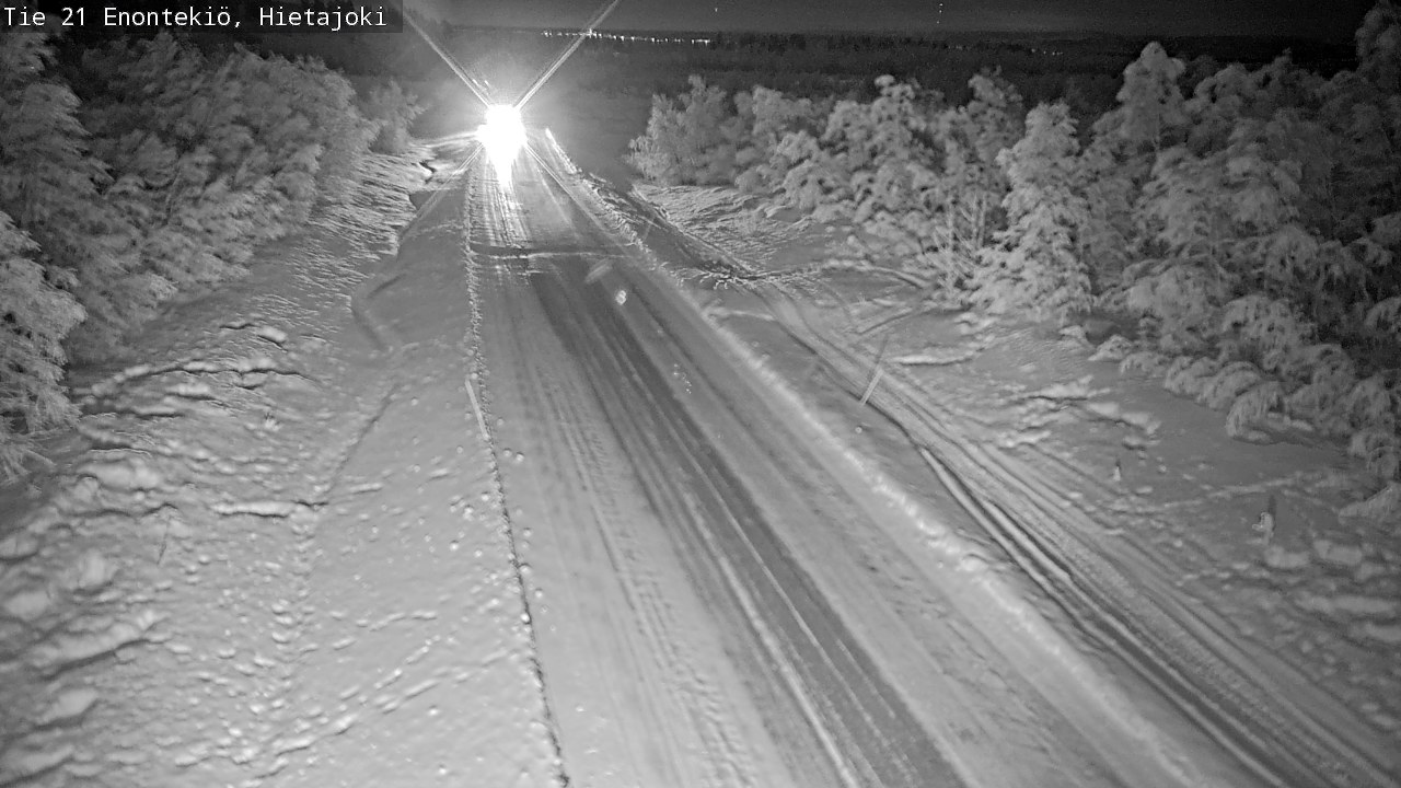 Weather Camera Image Road 21 Enontekiö, Hietajoki, Enontekiö, Lappi
