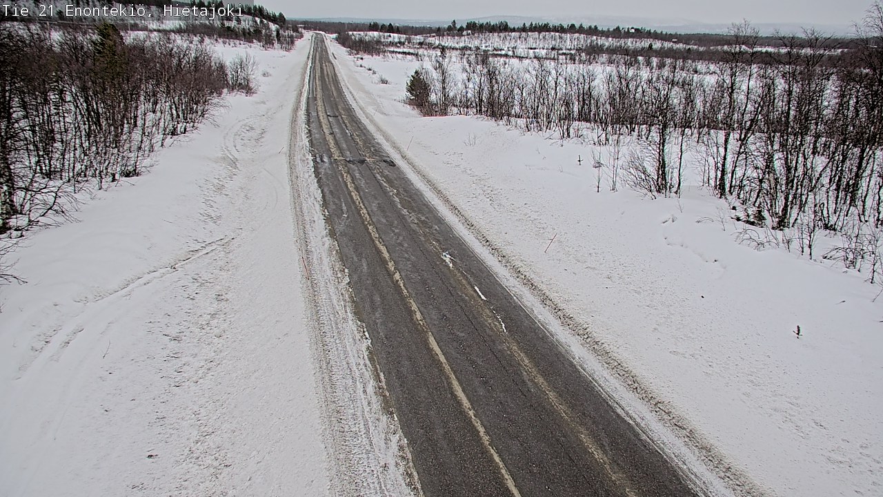 Weather Camera Image Road 21 Enontekiö, Hietajoki, Enontekiö, Lappi