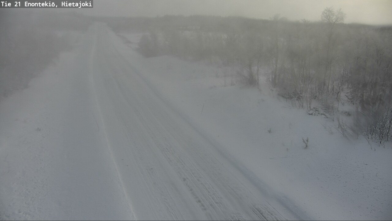 Weather Camera Image Road 21 Enontekiö, Hietajoki, Enontekiö, Lappi