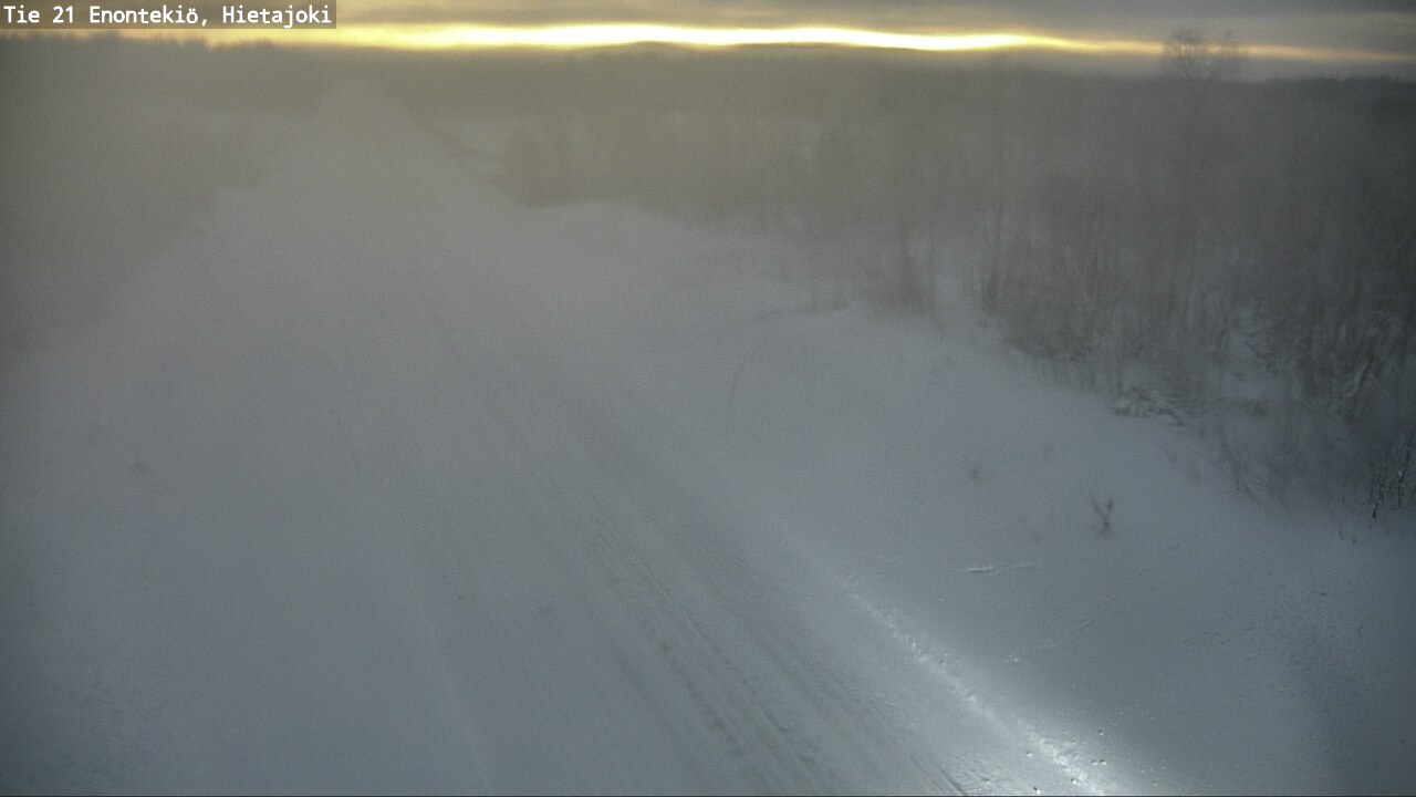 Weather Camera Image Väg 21 Enontekis, Hietajoki, Enontekiö, Lappi