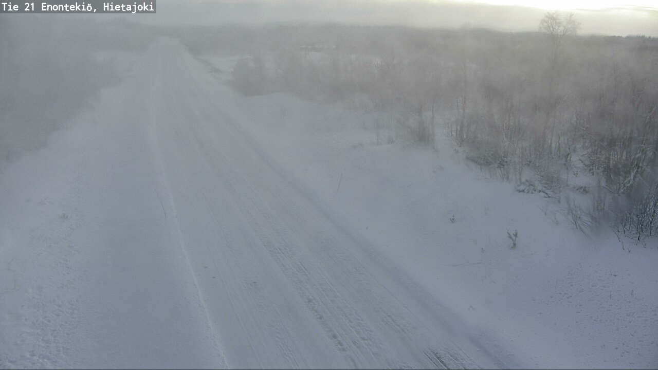 Weather Camera Image Road 21 Enontekiö, Hietajoki, Enontekiö, Lappi
