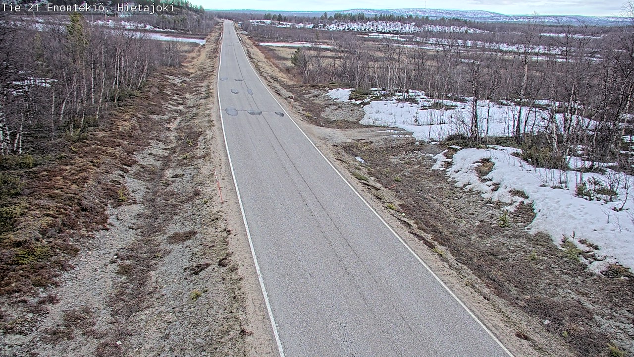 Weather Camera Image Väg 21 Enontekis, Hietajoki, Enontekiö, Lappi