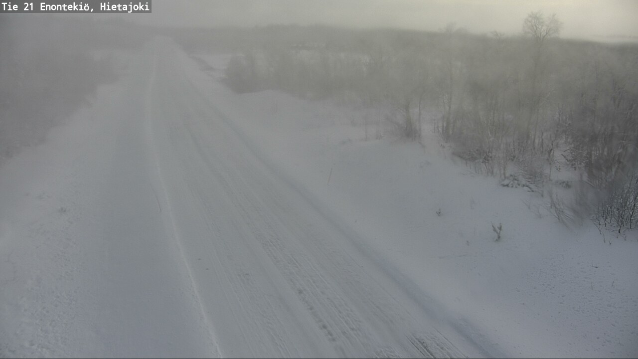 Weather Camera Image Road 21 Enontekiö, Hietajoki, Enontekiö, Lappi