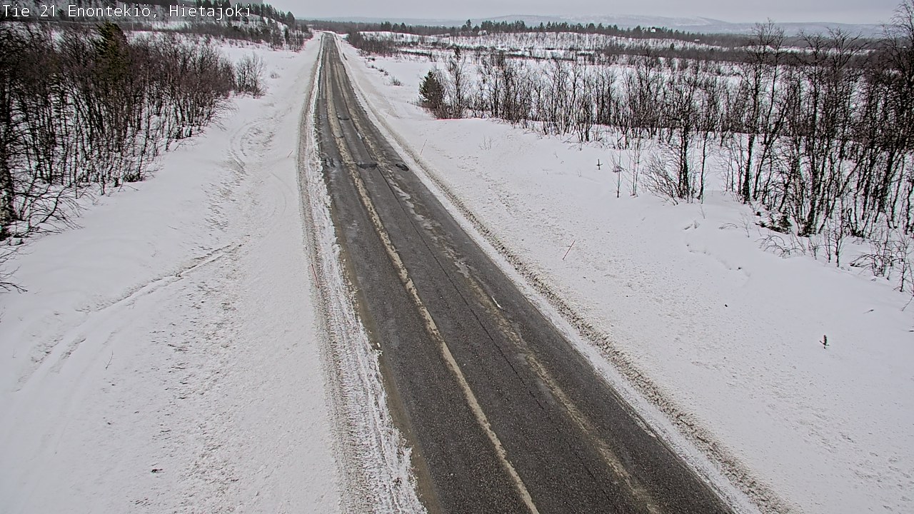 Weather Camera Image Road 21 Enontekiö, Hietajoki, Enontekiö, Lappi