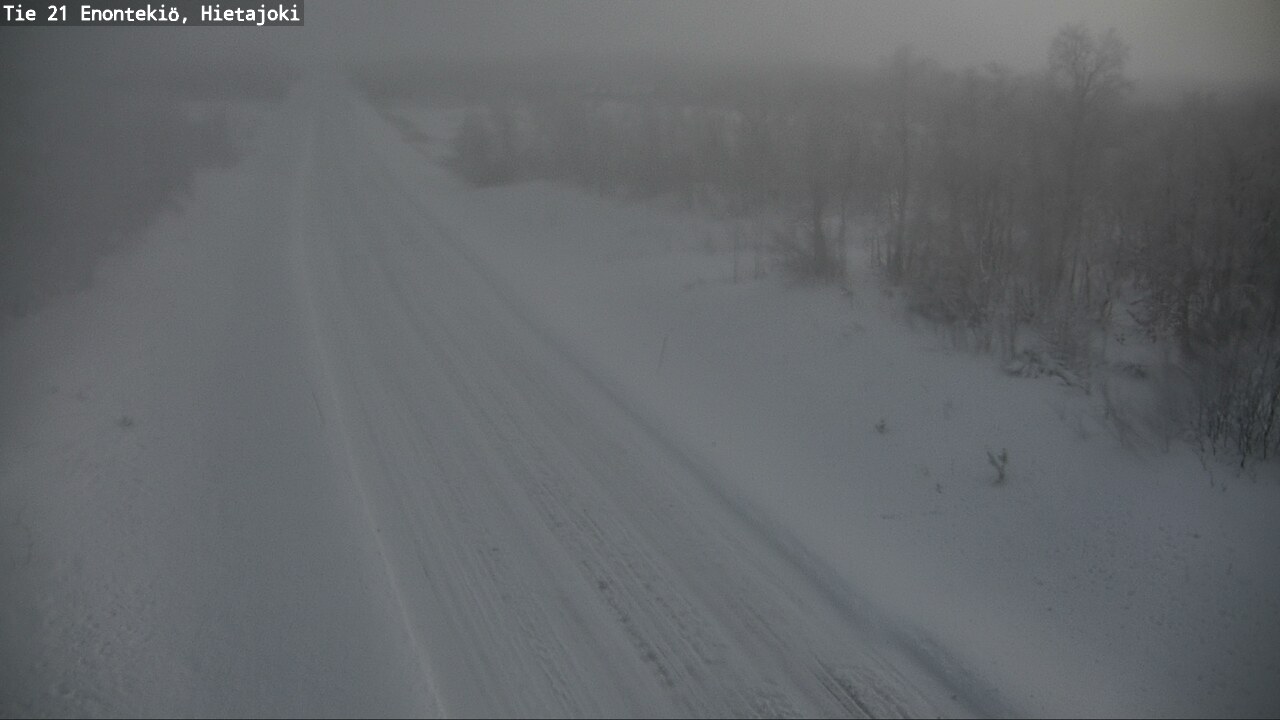Weather Camera Image Road 21 Enontekiö, Hietajoki, Enontekiö, Lappi