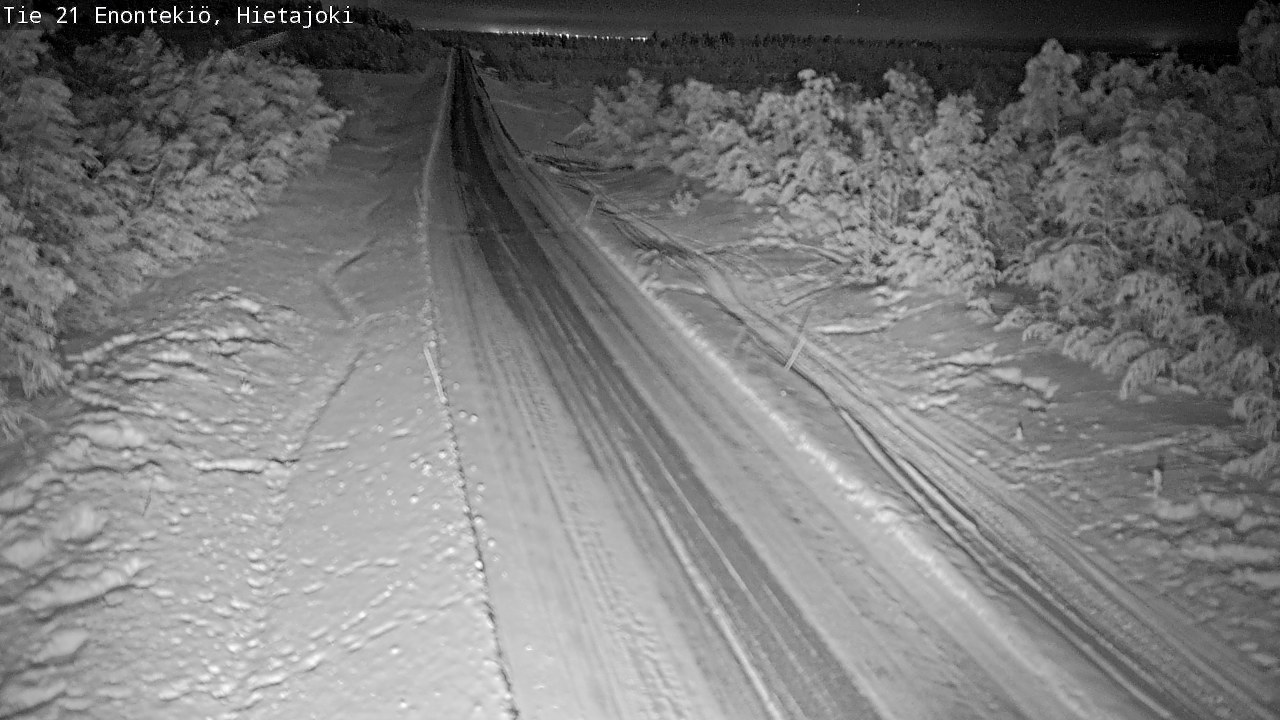 Weather Camera Image Road 21 Enontekiö, Hietajoki, Enontekiö, Lappi