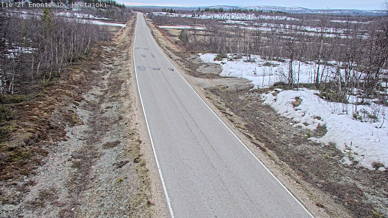 Weather Camera Image Väg 21 Enontekis, Hietajoki, Enontekiö, Lappi
