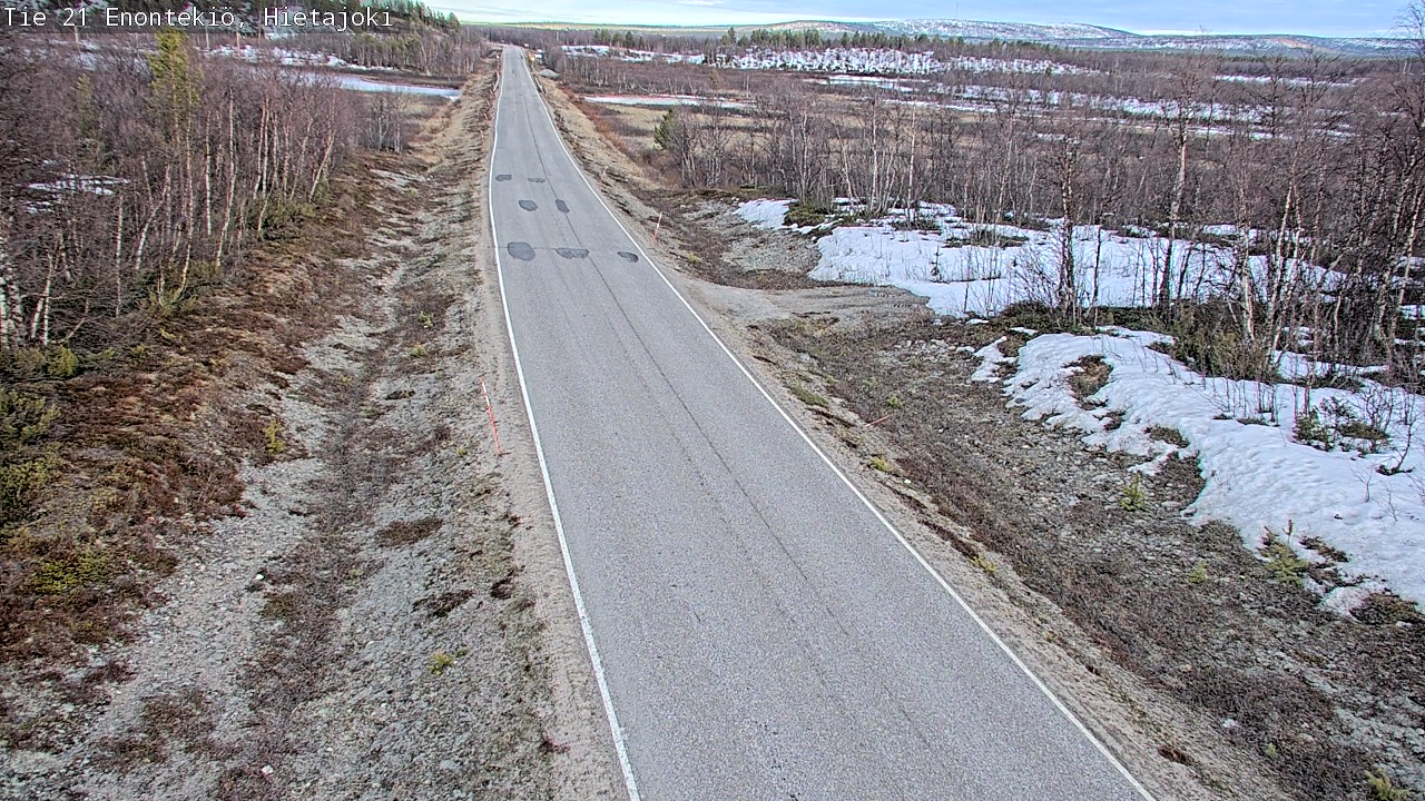 Weather Camera Image Väg 21 Enontekis, Hietajoki, Enontekiö, Lappi