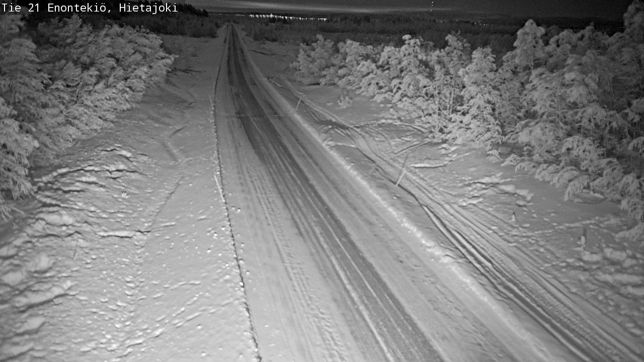 Weather Camera Image Road 21 Enontekiö, Hietajoki, Enontekiö, Lappi