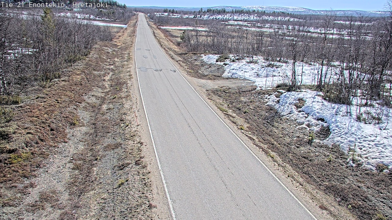 Weather Camera Image Väg 21 Enontekis, Hietajoki, Enontekiö, Lappi