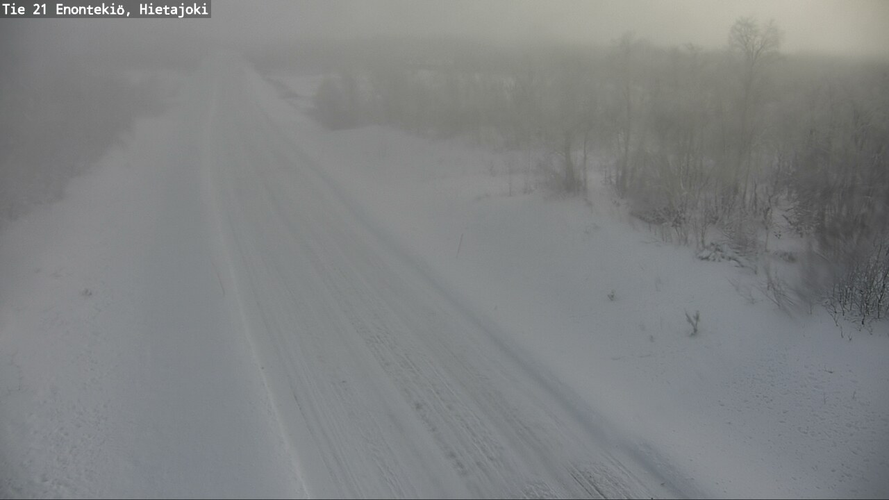Weather Camera Image Road 21 Enontekiö, Hietajoki, Enontekiö, Lappi