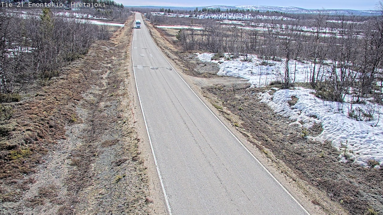 Weather Camera Image Väg 21 Enontekis, Hietajoki, Enontekiö, Lappi