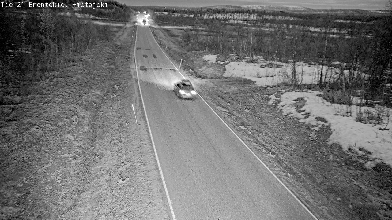 Weather Camera Image Road 21 Enontekiö, Hietajoki, Enontekiö, Lappi