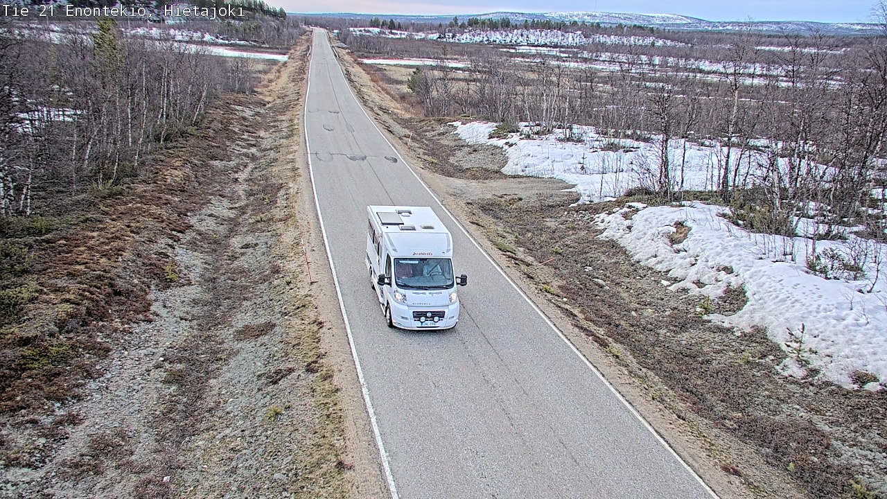 Weather Camera Image Väg 21 Enontekis, Hietajoki, Enontekiö, Lappi