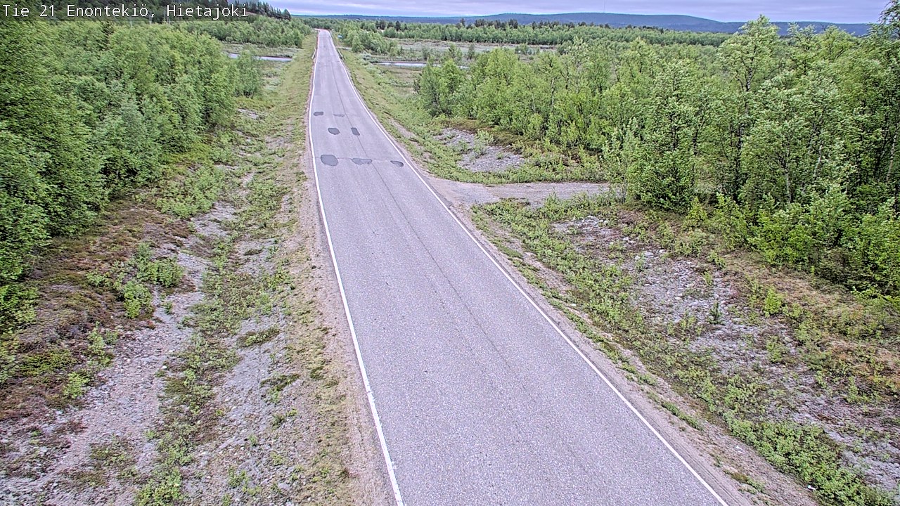 Weather Camera Image Road 21 Enontekiö, Hietajoki, Enontekiö, Lappi