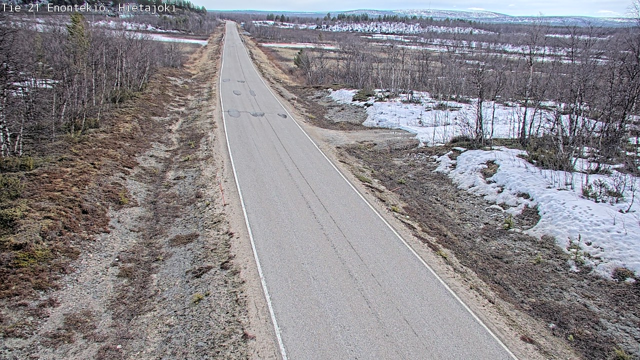 Weather Camera Image Väg 21 Enontekis, Hietajoki, Enontekiö, Lappi