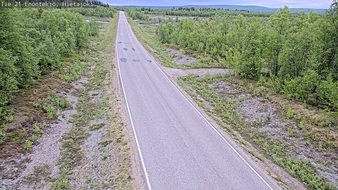 Weather Camera Image Road 21 Enontekiö, Hietajoki, Enontekiö, Lappi